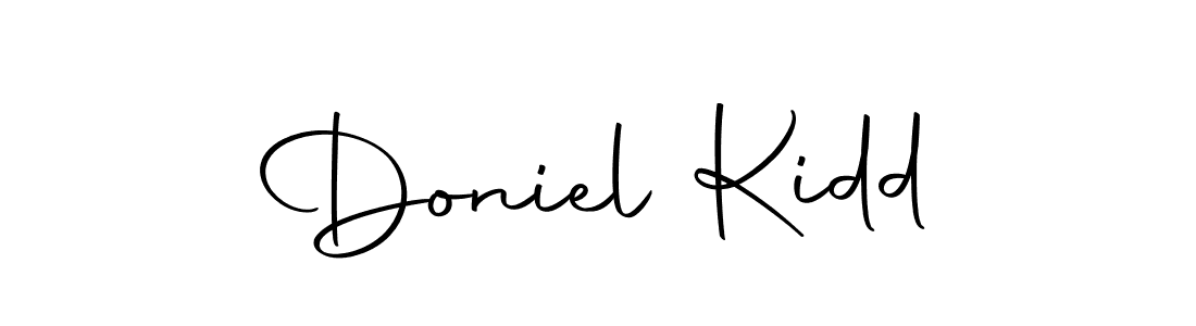How to make Doniel Kidd name signature. Use Autography-DOLnW style for creating short signs online. This is the latest handwritten sign. Doniel Kidd signature style 10 images and pictures png