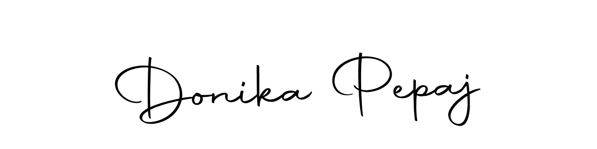 Create a beautiful signature design for name Donika Pepaj. With this signature (Autography-DOLnW) fonts, you can make a handwritten signature for free. Donika Pepaj signature style 10 images and pictures png