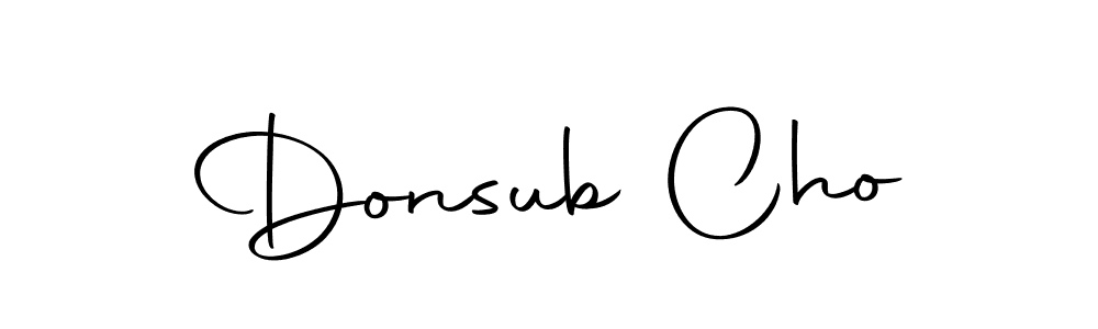 The best way (Autography-DOLnW) to make a short signature is to pick only two or three words in your name. The name Donsub Cho include a total of six letters. For converting this name. Donsub Cho signature style 10 images and pictures png