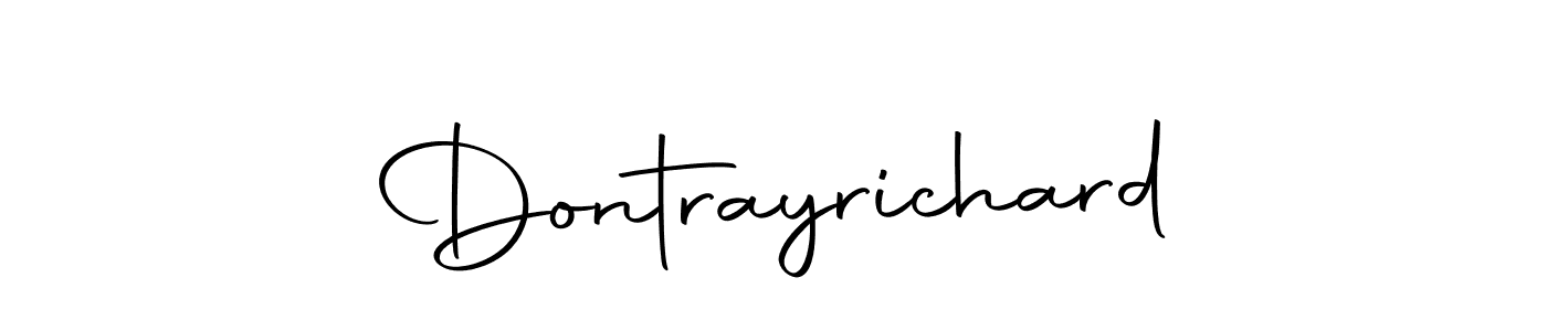 How to make Dontrayrichard name signature. Use Autography-DOLnW style for creating short signs online. This is the latest handwritten sign. Dontrayrichard signature style 10 images and pictures png