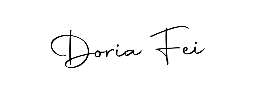 How to make Doria Fei name signature. Use Autography-DOLnW style for creating short signs online. This is the latest handwritten sign. Doria Fei signature style 10 images and pictures png