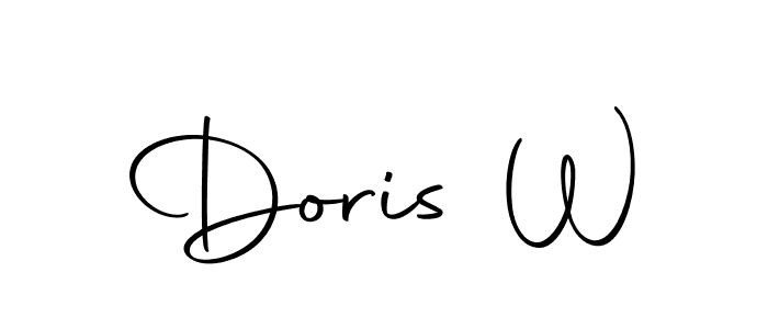 Make a beautiful signature design for name Doris W. With this signature (Autography-DOLnW) style, you can create a handwritten signature for free. Doris W signature style 10 images and pictures png