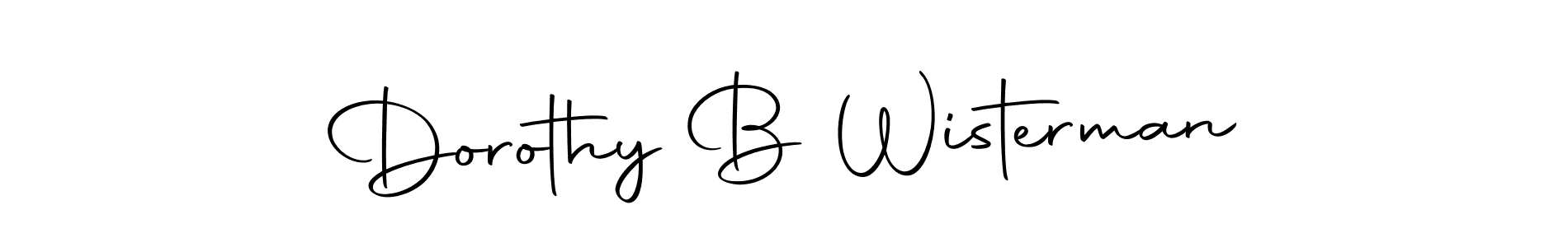 Make a short Dorothy B Wisterman signature style. Manage your documents anywhere anytime using Autography-DOLnW. Create and add eSignatures, submit forms, share and send files easily. Dorothy B Wisterman signature style 10 images and pictures png