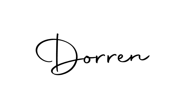 How to make Dorren name signature. Use Autography-DOLnW style for creating short signs online. This is the latest handwritten sign. Dorren signature style 10 images and pictures png
