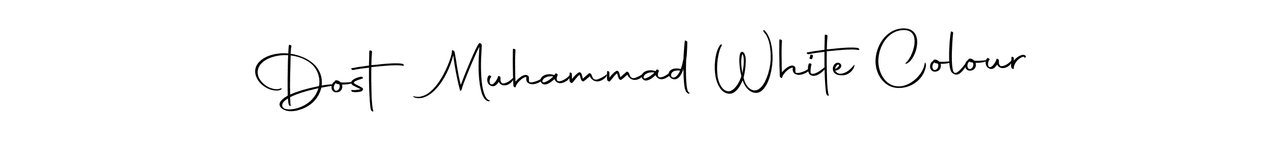 Use a signature maker to create a handwritten signature online. With this signature software, you can design (Autography-DOLnW) your own signature for name Dost Muhammad White Colour. Dost Muhammad White Colour signature style 10 images and pictures png