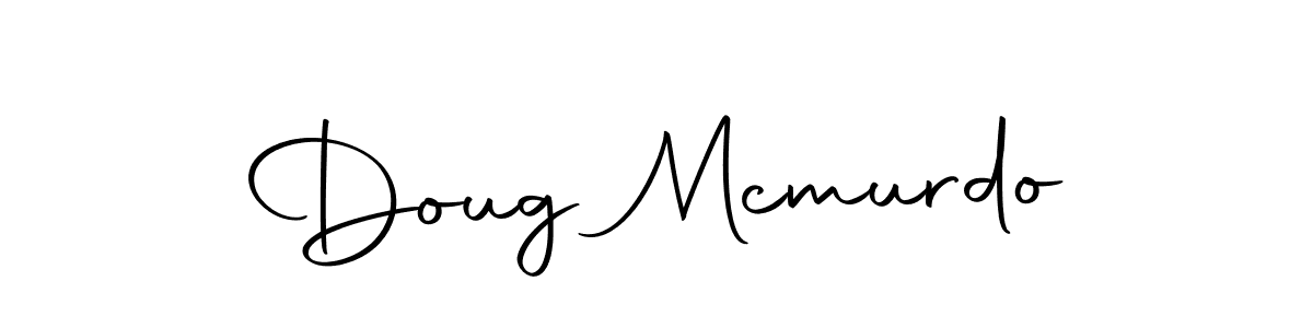 How to make Doug Mcmurdo name signature. Use Autography-DOLnW style for creating short signs online. This is the latest handwritten sign. Doug Mcmurdo signature style 10 images and pictures png