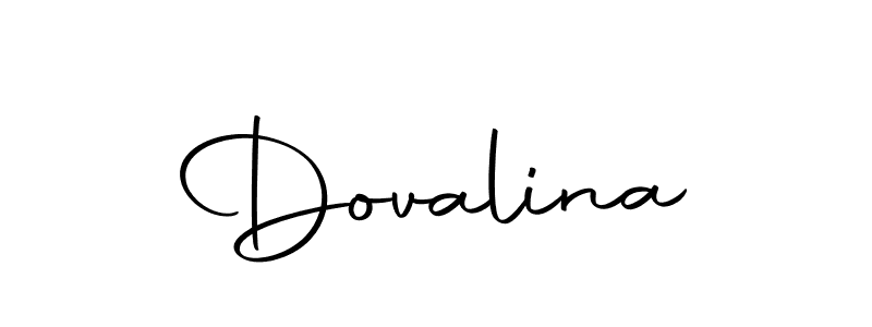 Make a beautiful signature design for name Dovalina. With this signature (Autography-DOLnW) style, you can create a handwritten signature for free. Dovalina signature style 10 images and pictures png