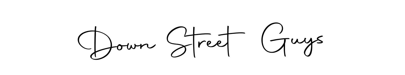 Create a beautiful signature design for name Down Street Guys. With this signature (Autography-DOLnW) fonts, you can make a handwritten signature for free. Down Street Guys signature style 10 images and pictures png