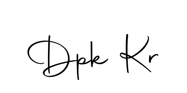 How to make Dpk Kr name signature. Use Autography-DOLnW style for creating short signs online. This is the latest handwritten sign. Dpk Kr signature style 10 images and pictures png