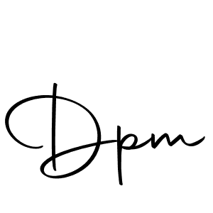 Make a beautiful signature design for name Dpm. With this signature (Autography-DOLnW) style, you can create a handwritten signature for free. Dpm signature style 10 images and pictures png