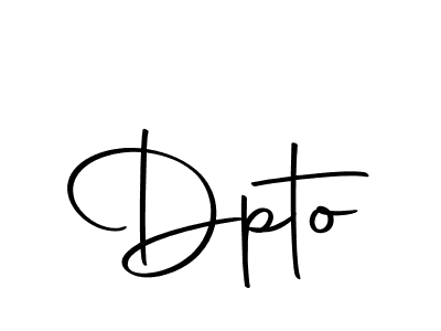 Design your own signature with our free online signature maker. With this signature software, you can create a handwritten (Autography-DOLnW) signature for name Dpto. Dpto signature style 10 images and pictures png