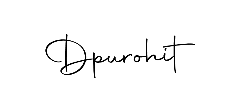 Create a beautiful signature design for name Dpurohit. With this signature (Autography-DOLnW) fonts, you can make a handwritten signature for free. Dpurohit signature style 10 images and pictures png