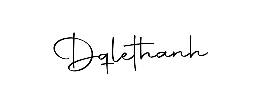 How to make Dqlethanh name signature. Use Autography-DOLnW style for creating short signs online. This is the latest handwritten sign. Dqlethanh signature style 10 images and pictures png