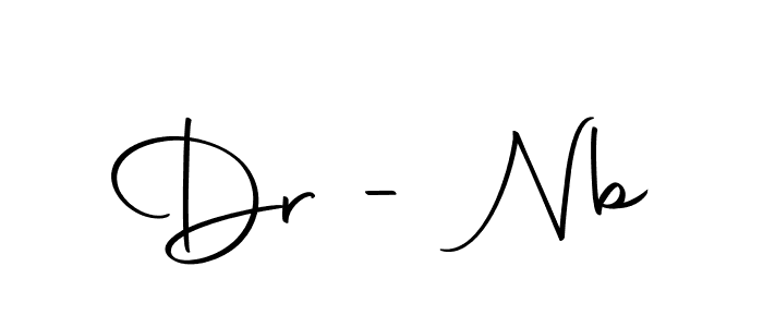 How to make Dr - Nb name signature. Use Autography-DOLnW style for creating short signs online. This is the latest handwritten sign. Dr - Nb signature style 10 images and pictures png