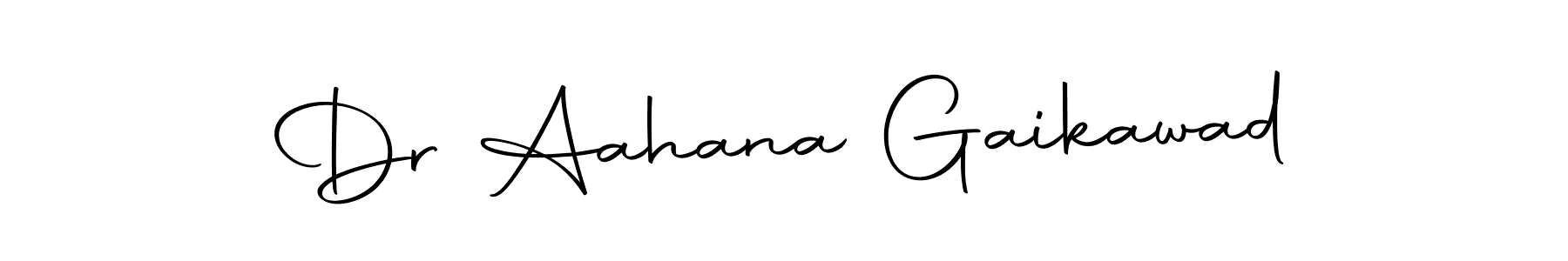This is the best signature style for the Dr Aahana Gaikawad name. Also you like these signature font (Autography-DOLnW). Mix name signature. Dr Aahana Gaikawad signature style 10 images and pictures png