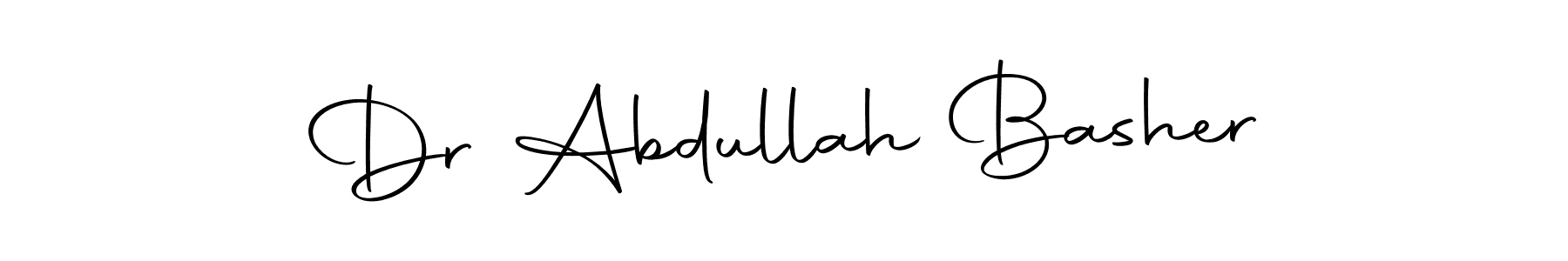 Use a signature maker to create a handwritten signature online. With this signature software, you can design (Autography-DOLnW) your own signature for name Dr Abdullah Basher. Dr Abdullah Basher signature style 10 images and pictures png