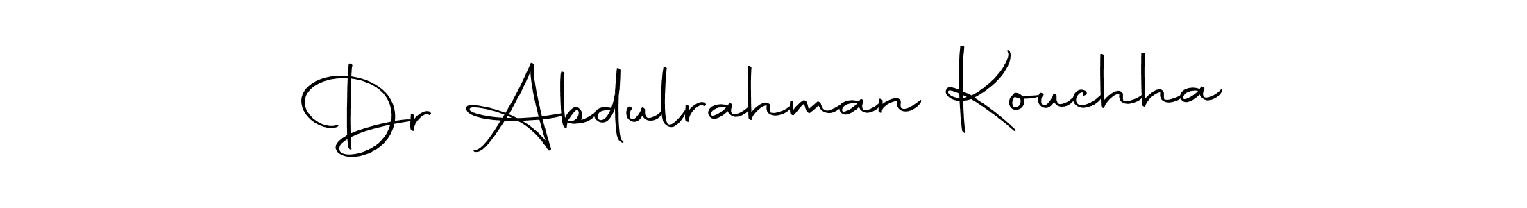 How to make Dr Abdulrahman Kouchha name signature. Use Autography-DOLnW style for creating short signs online. This is the latest handwritten sign. Dr Abdulrahman Kouchha signature style 10 images and pictures png