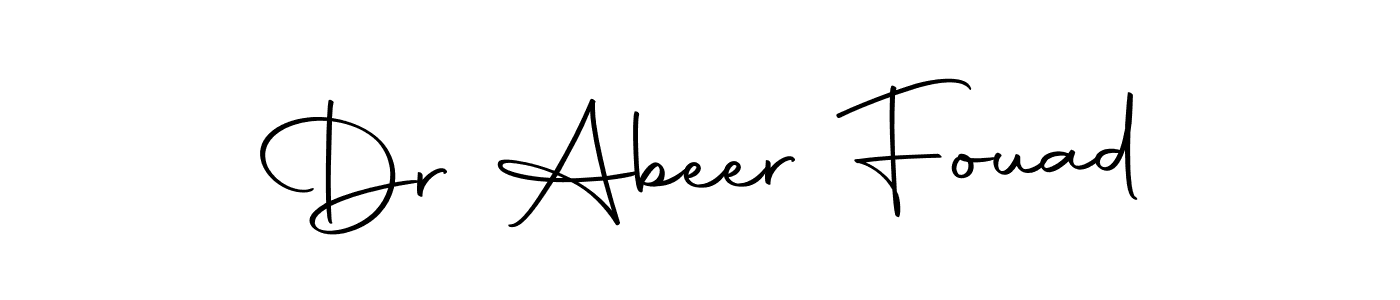 Design your own signature with our free online signature maker. With this signature software, you can create a handwritten (Autography-DOLnW) signature for name Dr Abeer Fouad. Dr Abeer Fouad signature style 10 images and pictures png