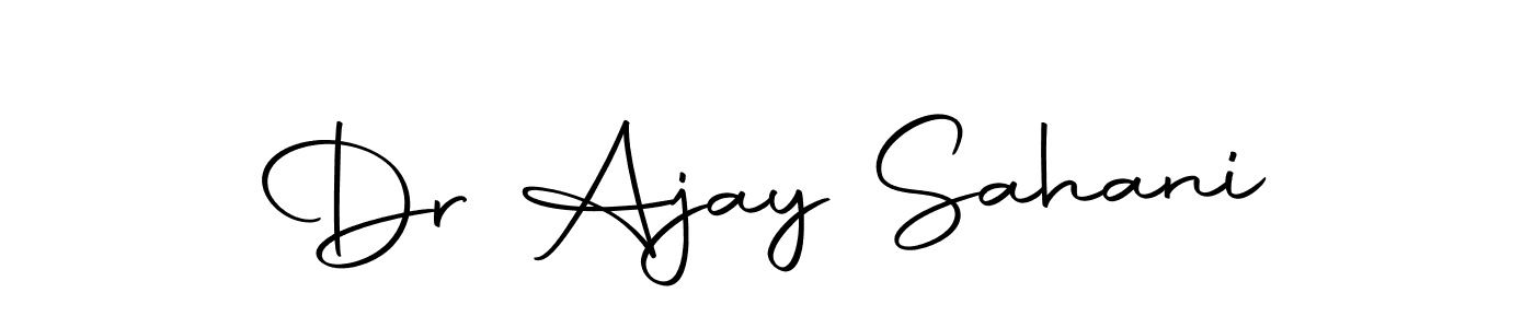 The best way (Autography-DOLnW) to make a short signature is to pick only two or three words in your name. The name Dr Ajay Sahani include a total of six letters. For converting this name. Dr Ajay Sahani signature style 10 images and pictures png