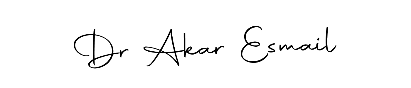 You should practise on your own different ways (Autography-DOLnW) to write your name (Dr Akar Esmail) in signature. don't let someone else do it for you. Dr Akar Esmail signature style 10 images and pictures png