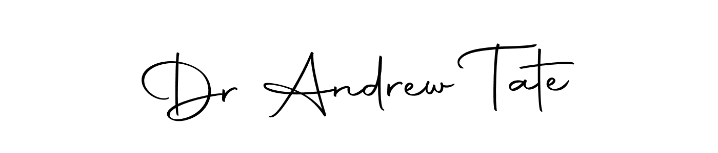 How to make Dr Andrew Tate name signature. Use Autography-DOLnW style for creating short signs online. This is the latest handwritten sign. Dr Andrew Tate signature style 10 images and pictures png