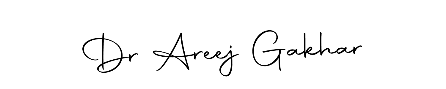 Also we have Dr Areej Gakhar name is the best signature style. Create professional handwritten signature collection using Autography-DOLnW autograph style. Dr Areej Gakhar signature style 10 images and pictures png