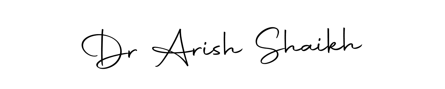 How to make Dr Arish Shaikh name signature. Use Autography-DOLnW style for creating short signs online. This is the latest handwritten sign. Dr Arish Shaikh signature style 10 images and pictures png