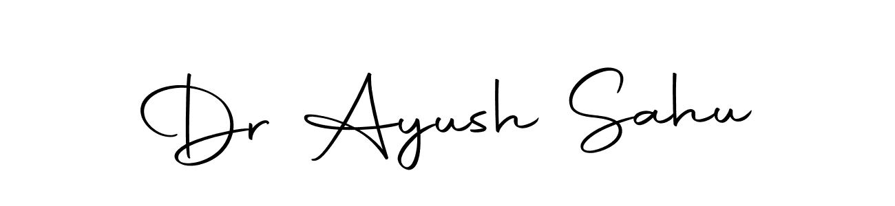 How to make Dr Ayush Sahu name signature. Use Autography-DOLnW style for creating short signs online. This is the latest handwritten sign. Dr Ayush Sahu signature style 10 images and pictures png