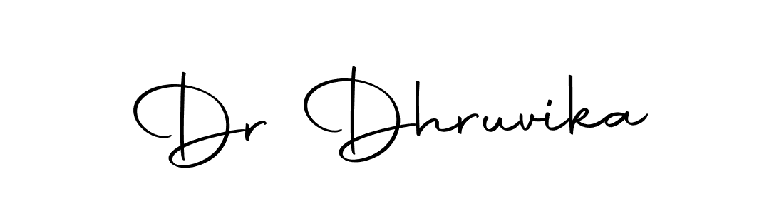 How to make Dr Dhruvika name signature. Use Autography-DOLnW style for creating short signs online. This is the latest handwritten sign. Dr Dhruvika signature style 10 images and pictures png