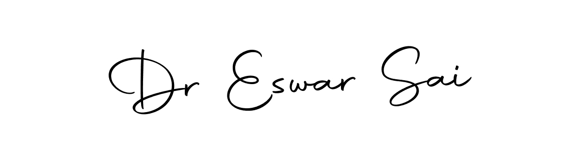 You can use this online signature creator to create a handwritten signature for the name Dr Eswar Sai. This is the best online autograph maker. Dr Eswar Sai signature style 10 images and pictures png