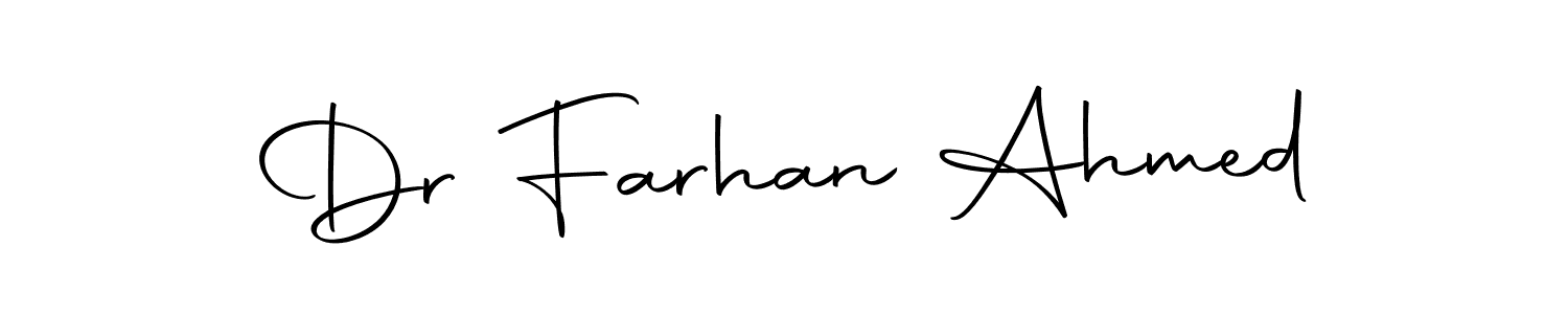 Make a beautiful signature design for name Dr Farhan Ahmed. With this signature (Autography-DOLnW) style, you can create a handwritten signature for free. Dr Farhan Ahmed signature style 10 images and pictures png