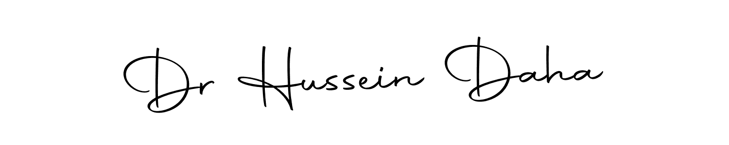 Make a beautiful signature design for name Dr Hussein Daha. With this signature (Autography-DOLnW) style, you can create a handwritten signature for free. Dr Hussein Daha signature style 10 images and pictures png