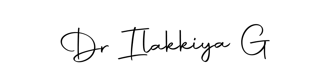 Use a signature maker to create a handwritten signature online. With this signature software, you can design (Autography-DOLnW) your own signature for name Dr Ilakkiya G. Dr Ilakkiya G signature style 10 images and pictures png