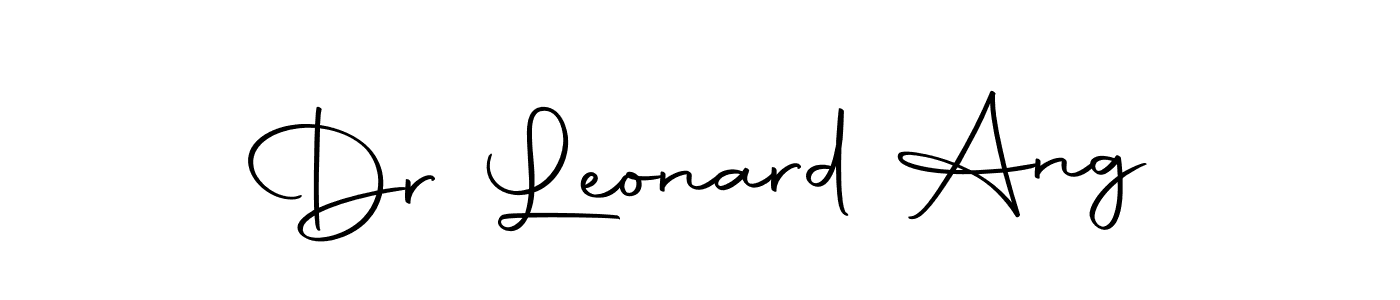 Make a beautiful signature design for name Dr Leonard Ang. With this signature (Autography-DOLnW) style, you can create a handwritten signature for free. Dr Leonard Ang signature style 10 images and pictures png