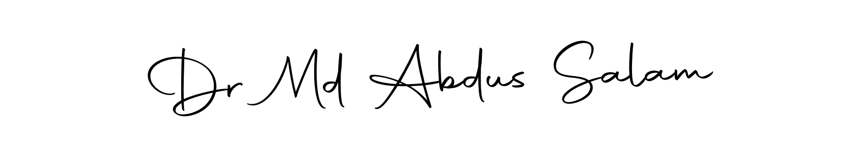 Make a beautiful signature design for name Dr Md Abdus Salam. With this signature (Autography-DOLnW) style, you can create a handwritten signature for free. Dr Md Abdus Salam signature style 10 images and pictures png