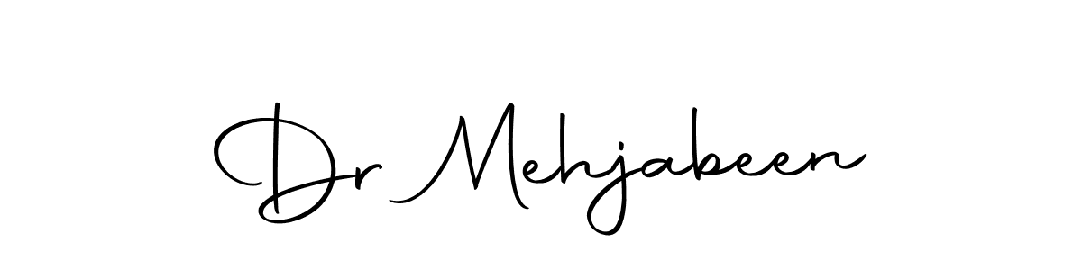 How to make Dr Mehjabeen name signature. Use Autography-DOLnW style for creating short signs online. This is the latest handwritten sign. Dr Mehjabeen signature style 10 images and pictures png