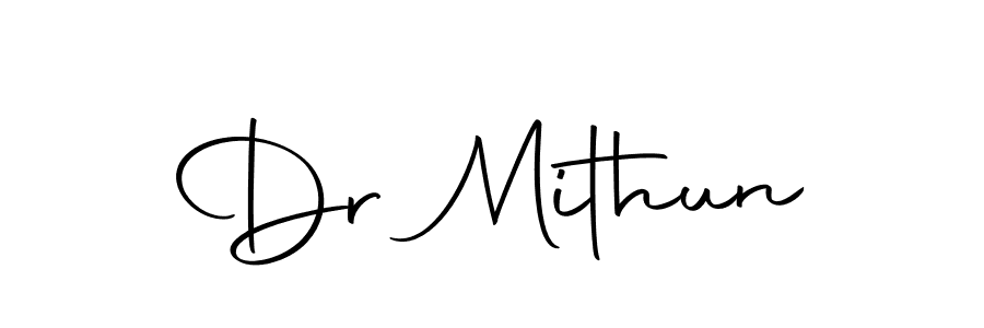 How to make Dr Mithun name signature. Use Autography-DOLnW style for creating short signs online. This is the latest handwritten sign. Dr Mithun signature style 10 images and pictures png