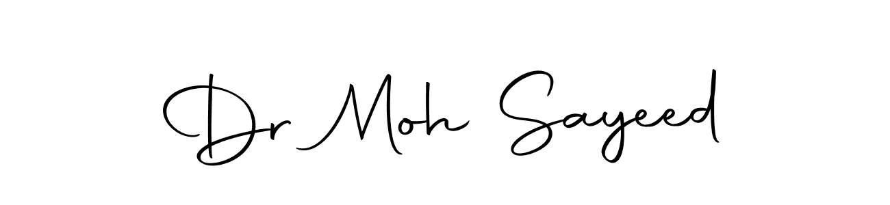 Use a signature maker to create a handwritten signature online. With this signature software, you can design (Autography-DOLnW) your own signature for name Dr Moh Sayeed. Dr Moh Sayeed signature style 10 images and pictures png