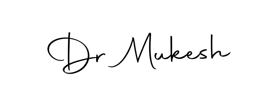 Create a beautiful signature design for name Dr Mukesh. With this signature (Autography-DOLnW) fonts, you can make a handwritten signature for free. Dr Mukesh signature style 10 images and pictures png