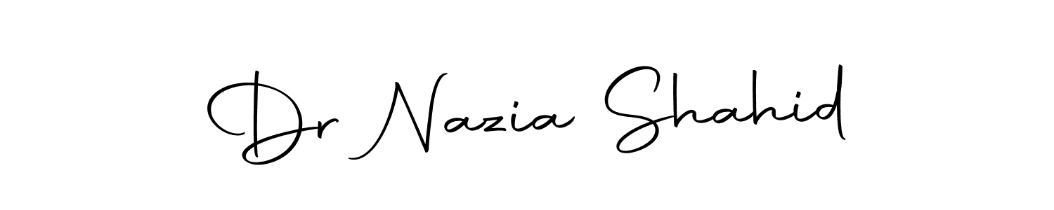 You can use this online signature creator to create a handwritten signature for the name Dr Nazia Shahid. This is the best online autograph maker. Dr Nazia Shahid signature style 10 images and pictures png