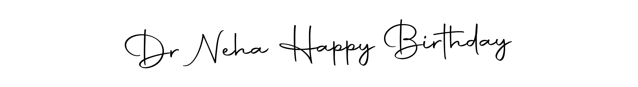Design your own signature with our free online signature maker. With this signature software, you can create a handwritten (Autography-DOLnW) signature for name Dr Neha Happy Birthday. Dr Neha Happy Birthday signature style 10 images and pictures png