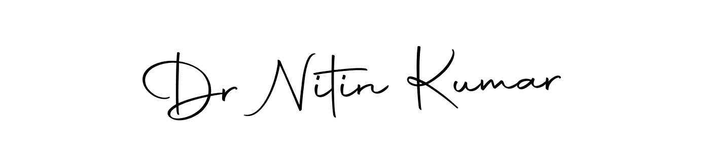 How to make Dr Nitin Kumar name signature. Use Autography-DOLnW style for creating short signs online. This is the latest handwritten sign. Dr Nitin Kumar signature style 10 images and pictures png