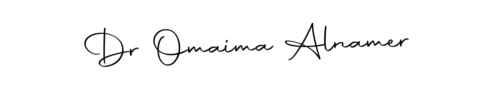 Create a beautiful signature design for name Dr Omaima Alnamer. With this signature (Autography-DOLnW) fonts, you can make a handwritten signature for free. Dr Omaima Alnamer signature style 10 images and pictures png