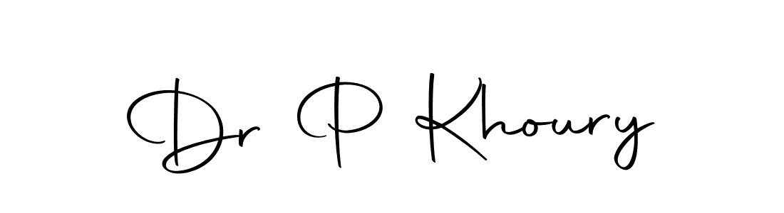 You should practise on your own different ways (Autography-DOLnW) to write your name (Dr P Khoury) in signature. don't let someone else do it for you. Dr P Khoury signature style 10 images and pictures png