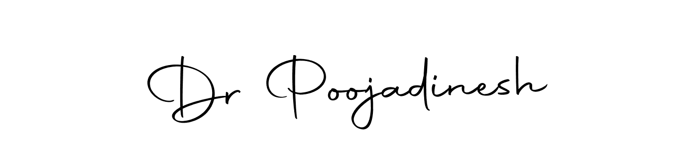 Use a signature maker to create a handwritten signature online. With this signature software, you can design (Autography-DOLnW) your own signature for name Dr Poojadinesh. Dr Poojadinesh signature style 10 images and pictures png