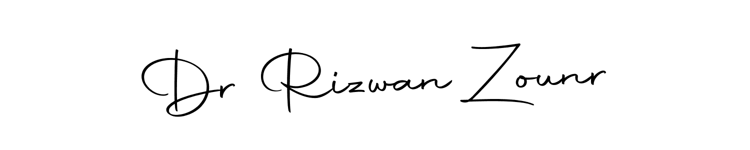 if you are searching for the best signature style for your name Dr Rizwan Zounr. so please give up your signature search. here we have designed multiple signature styles  using Autography-DOLnW. Dr Rizwan Zounr signature style 10 images and pictures png