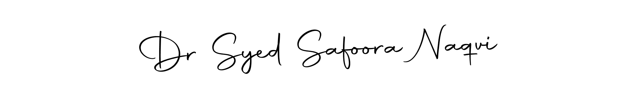 How to make Dr Syed Safoora Naqvi name signature. Use Autography-DOLnW style for creating short signs online. This is the latest handwritten sign. Dr Syed Safoora Naqvi signature style 10 images and pictures png