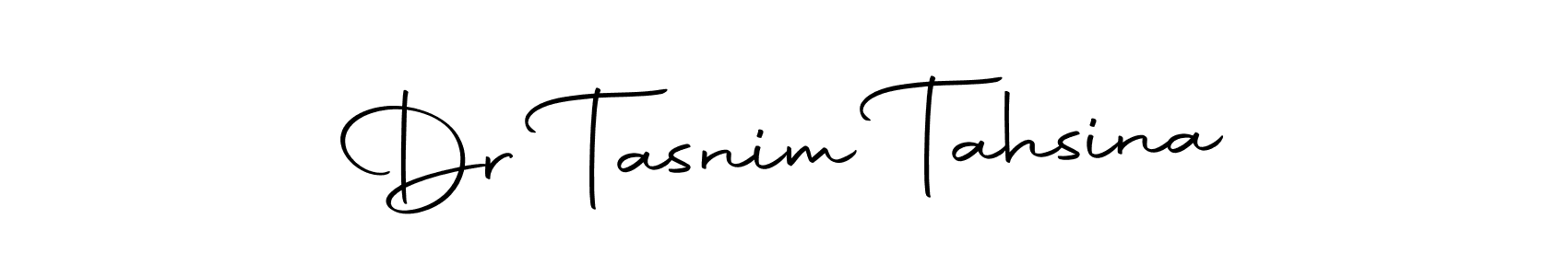 Make a short Dr Tasnim Tahsina signature style. Manage your documents anywhere anytime using Autography-DOLnW. Create and add eSignatures, submit forms, share and send files easily. Dr Tasnim Tahsina signature style 10 images and pictures png