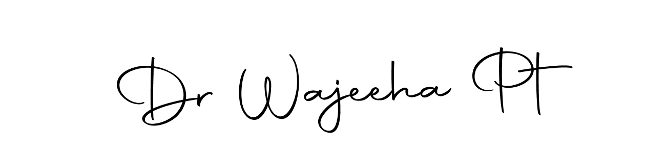 Use a signature maker to create a handwritten signature online. With this signature software, you can design (Autography-DOLnW) your own signature for name Dr Wajeeha Pt. Dr Wajeeha Pt signature style 10 images and pictures png