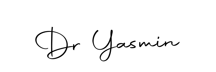 Design your own signature with our free online signature maker. With this signature software, you can create a handwritten (Autography-DOLnW) signature for name Dr Yasmin. Dr Yasmin signature style 10 images and pictures png